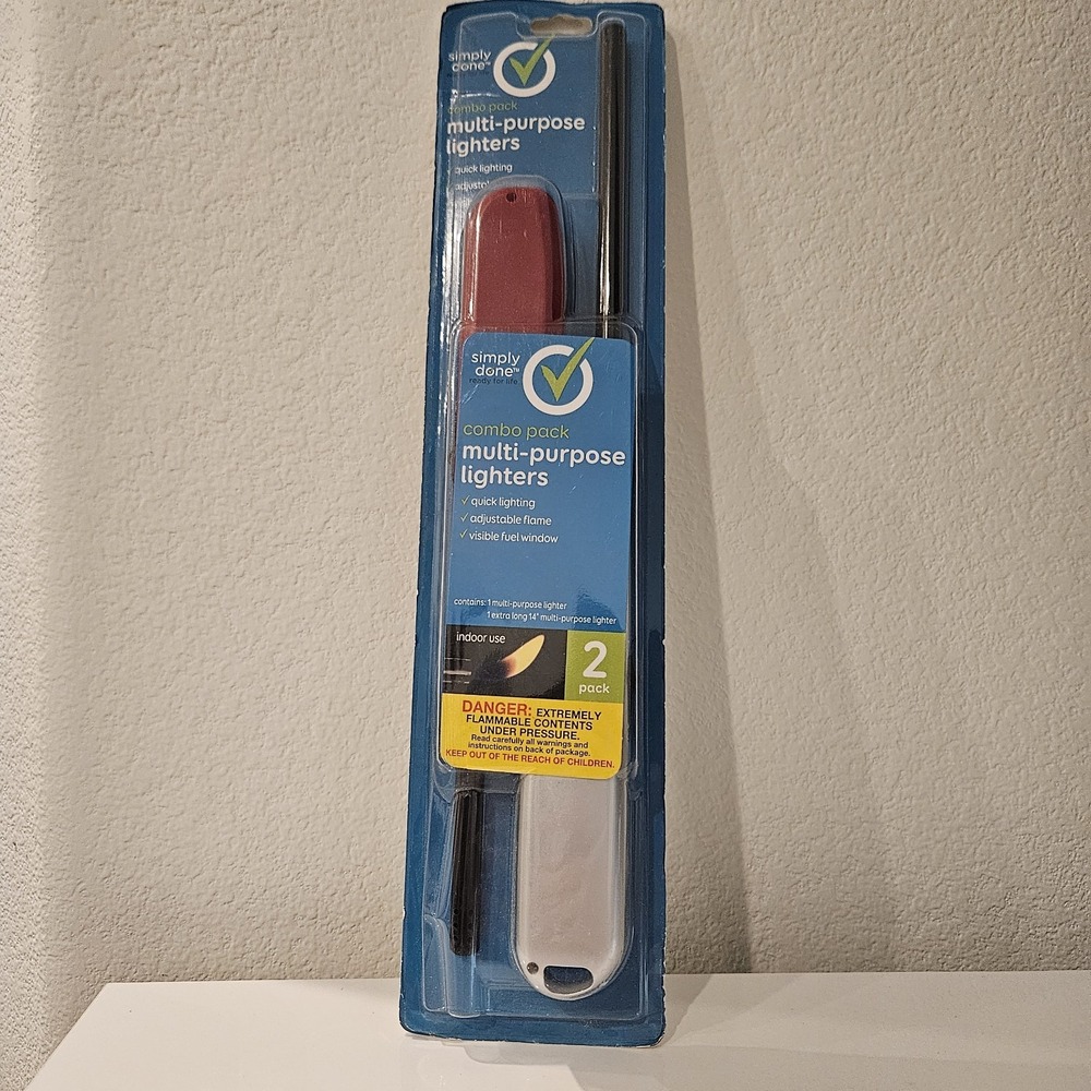 14" Simply done combo pack multi purpose lighters Grey And Red